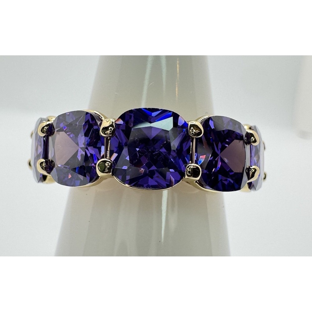 Bomb Party The Graceful Ring RG39911 Purple Topaz CZ Gold Plated Size 7